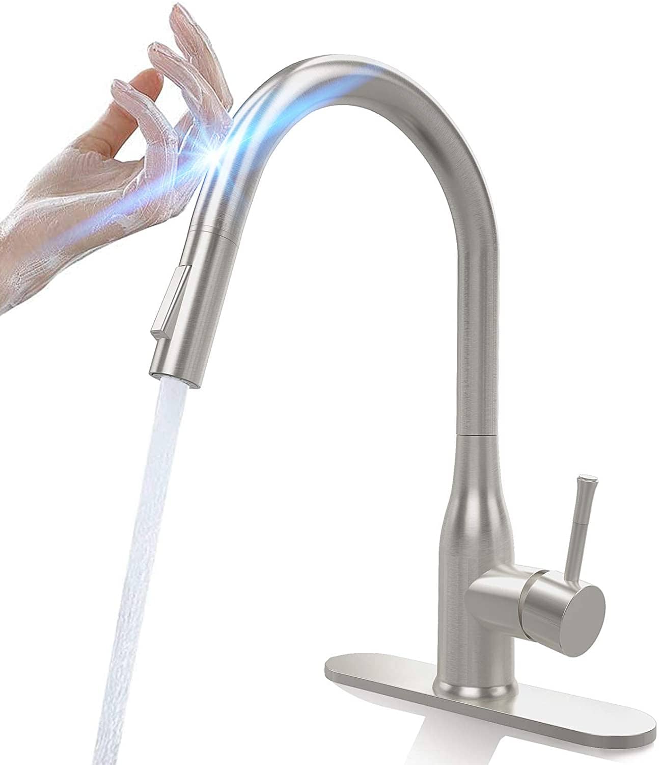 CWM Touchless Kitchen Faucets with Pull Down Sprayer Stainless