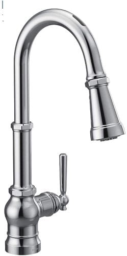 Moen S72003EVC Paterson U by Moen Smart Pulldown Kitchen Faucet with Voice Control and MotionSense