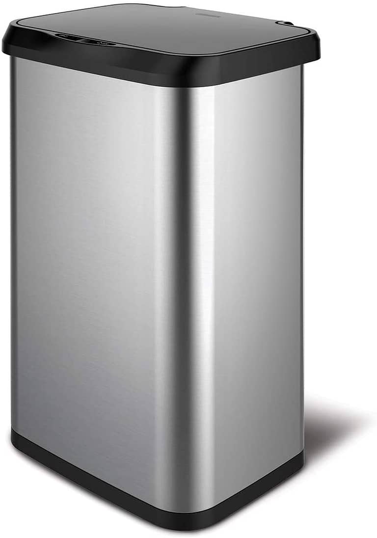 Glad Stainless Steel Sensor Trash Can with Clorox Odor Protection