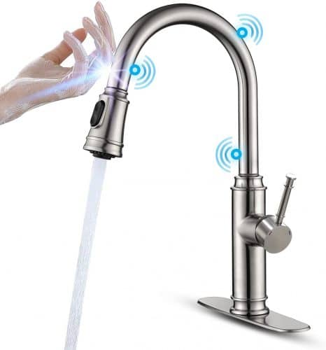 Smart Touch Activation Kitchen Faucet with Pull Down Sprayer